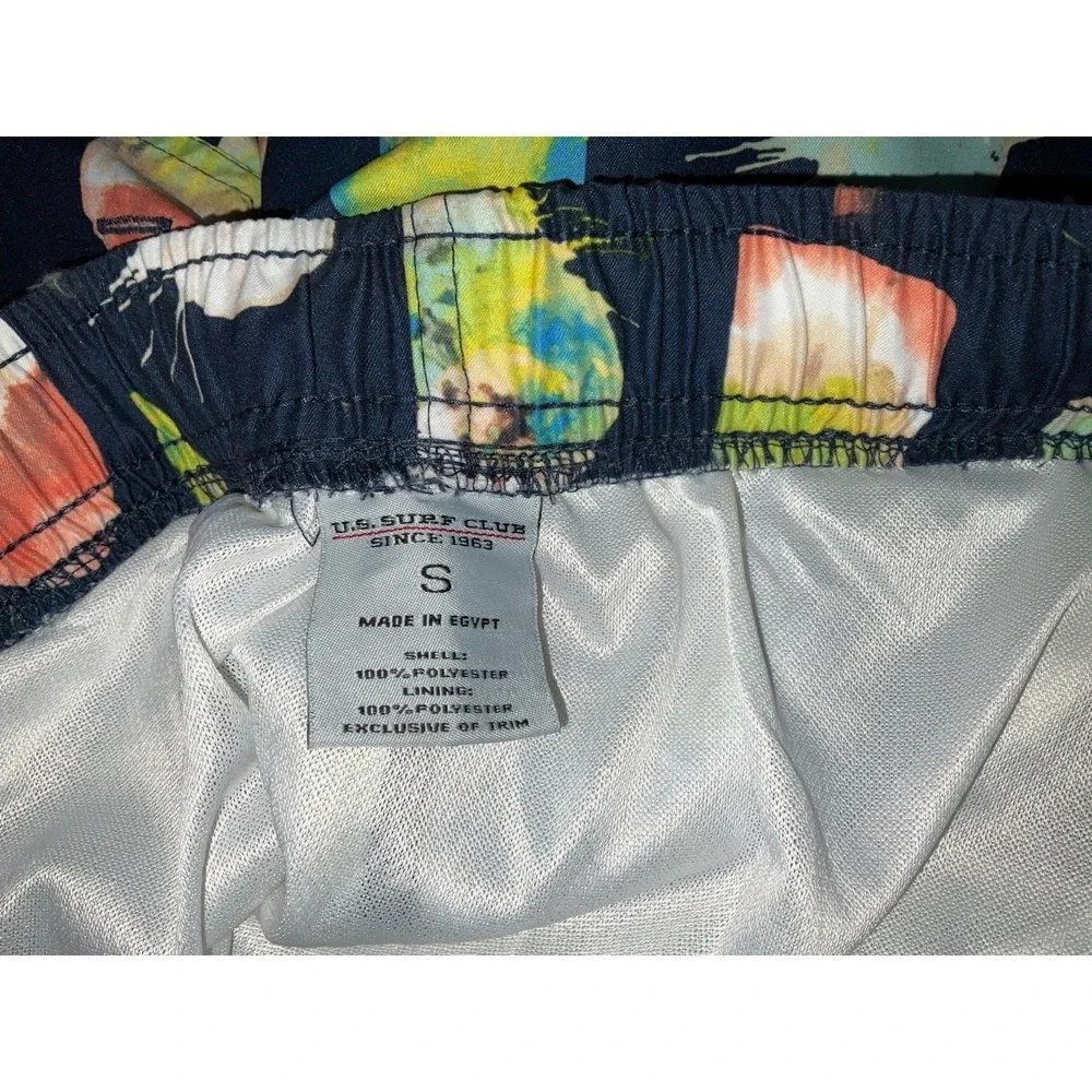 NWT‎ Men's U.S. Surf Club Oahu, Hawaii Ice Cream Cone Lined Swim Trunks - Small